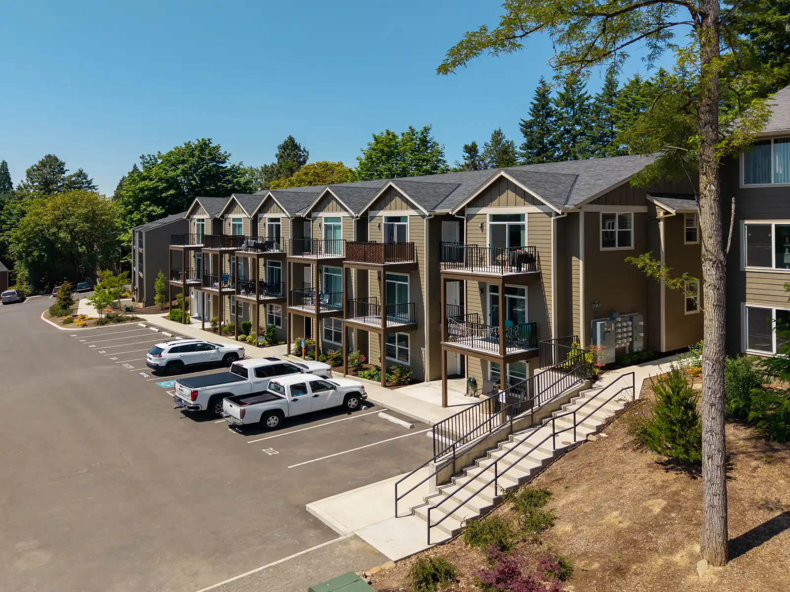 Aerial view of Cedar Square community